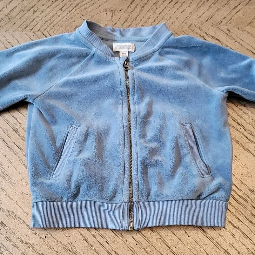 Gymboree 12-18 month blue suede zipup jacket
